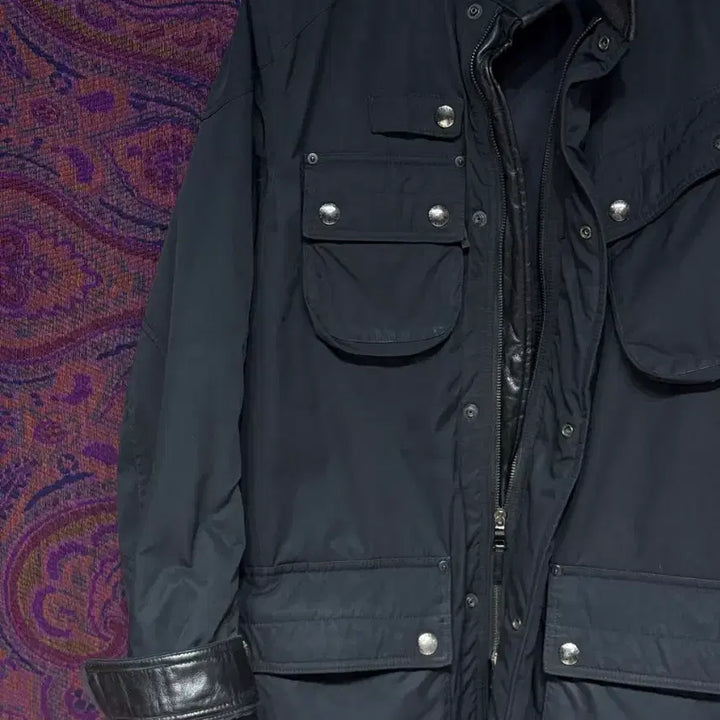 [BUNJANG] Polo Ralph Lauren Leather Accented Bike Jacket / 폴로 랄프로렌 바이크 가죽배색 자켓