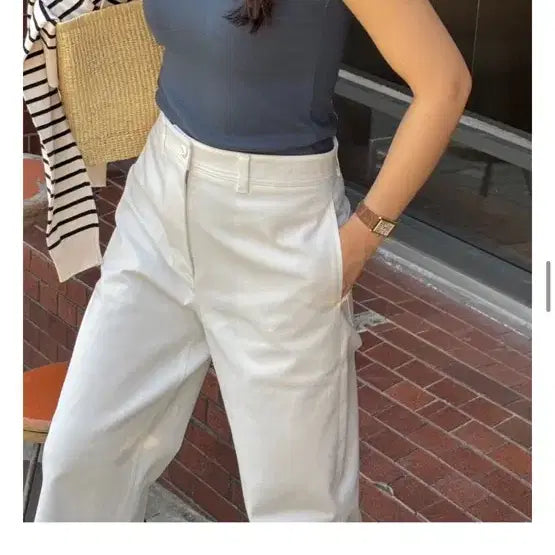[BUNJANG] Ce Moment White Pants Size 40 / 쎄모먼 바지 -40