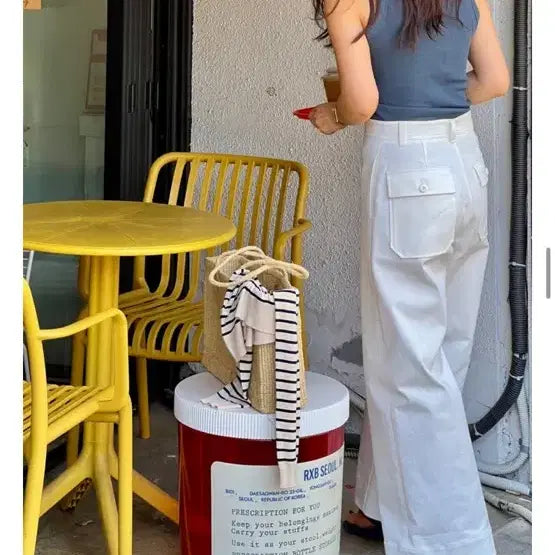 [BUNJANG] Ce Moment White Pants Size 40 / 쎄모먼 바지 -40