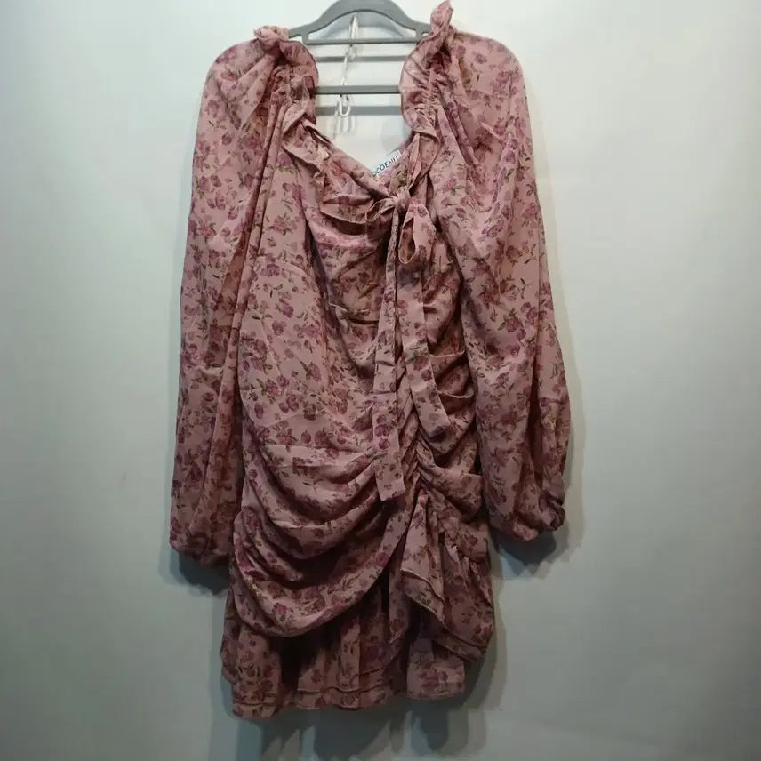 [BUNJANG] Pink Floral Shirred Long Dress (Size 80) / 핑크 플라워 셔링 롱원피스80사이즈 여름 64161