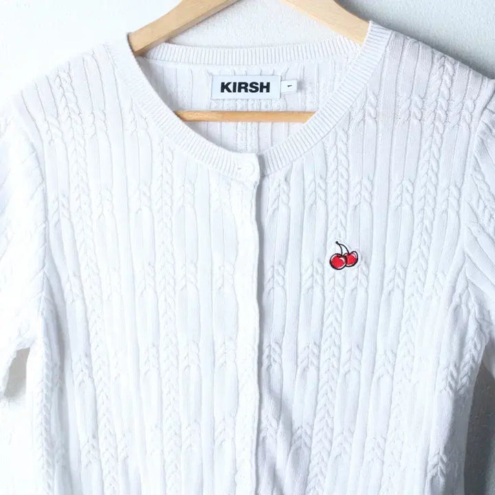 [BUNJANG] Kirsh White Crop Knit Cardigan / W(S-M) 키르시 반팔 티셔츠 니트 가디건 화이트 크롭-18303