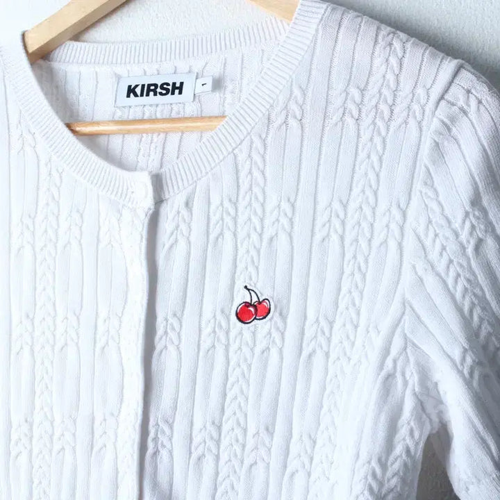 [BUNJANG] Kirsh White Crop Knit Cardigan / W(S-M) 키르시 반팔 티셔츠 니트 가디건 화이트 크롭-18303