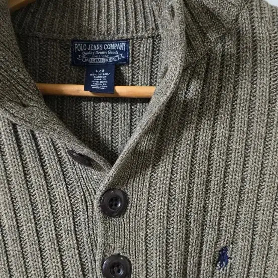 [BUNJANG] Polo Jeans Half-Zip Cable Knit Sweater L / 폴로(Polo)진스 반집업 꽈배기 니트 L