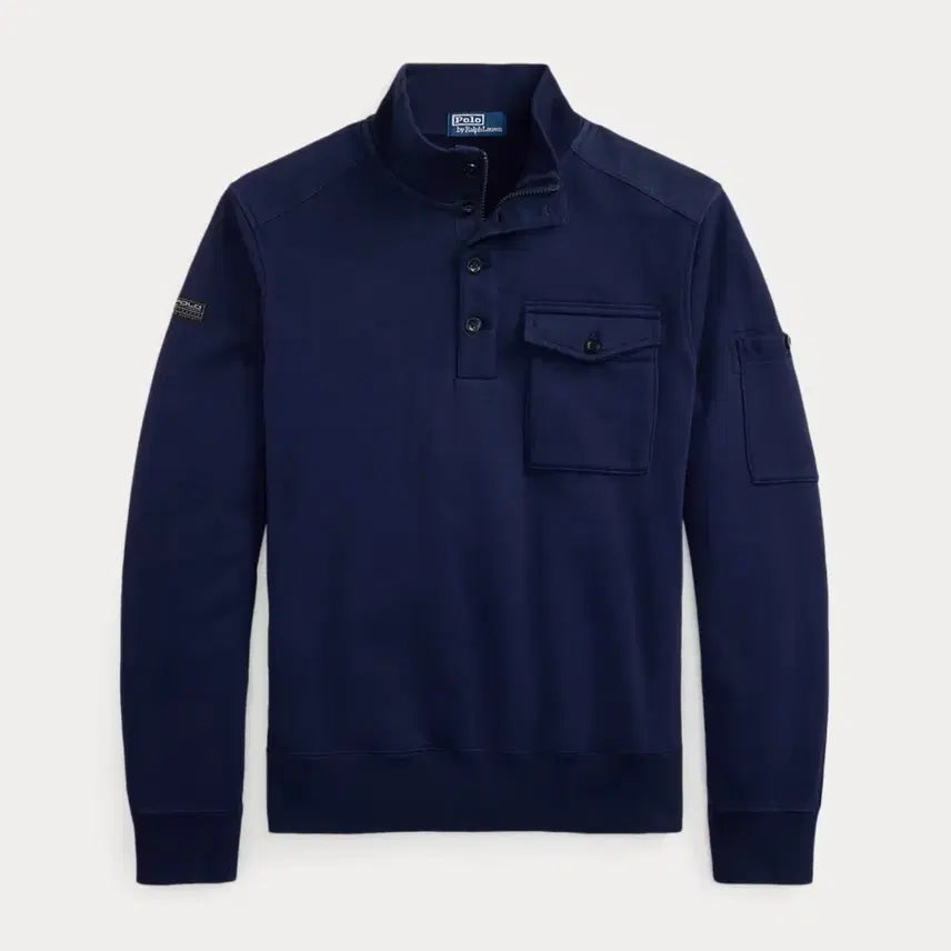 [BUNJANG] Polo Loopback Fleece Utility Sweatshirt / 폴로 루프백 플리스 유틸리티 스웨트셔츠