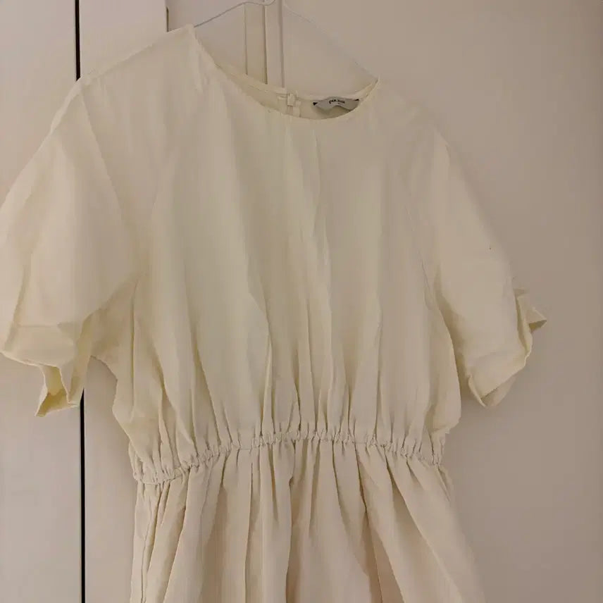 [BUNJANG] Ivory Long Dress / 아이보리 반팔 롱 원피스
