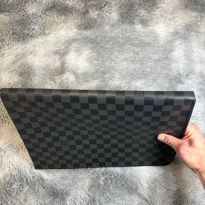[BUNJANG] Louis Vuitton Damier Pochette Jour Clutch Bag / [리엘중고명품] 루이비통 다미에 포쉐트주르 클러치백