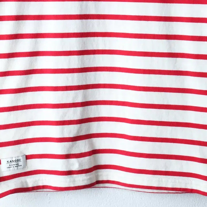 [BUNJANG] Kangol Striped T-shirt / W(S) 캉골 반팔 티셔츠 스트라이프 레드 키치-18304