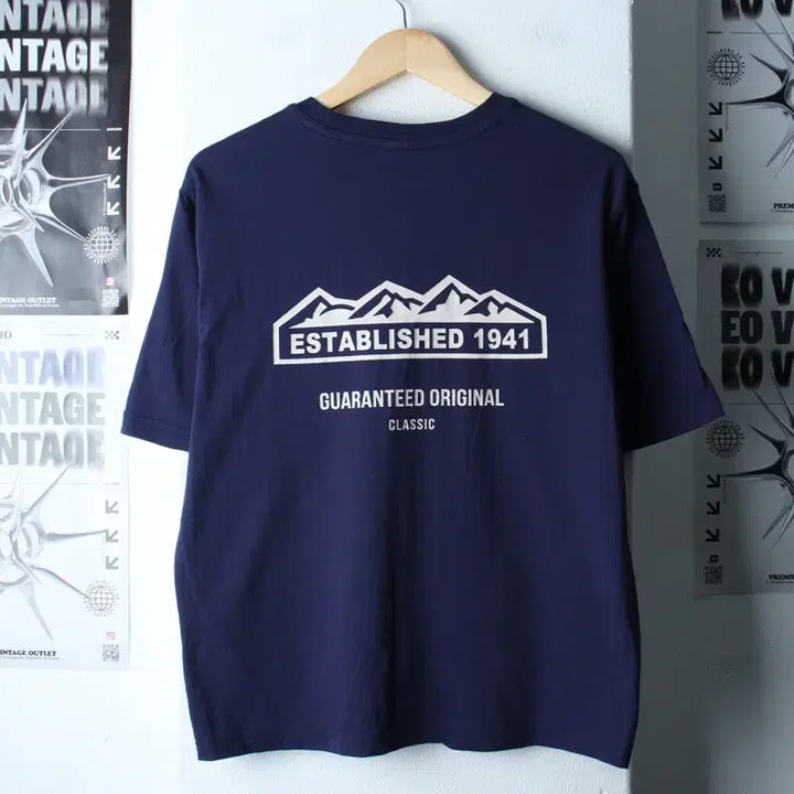 [BUNJANG] Jeep Oversized Navy T-shirt / (S) 지프 반팔 티셔츠 오버핏 네이비 올드스쿨-18305