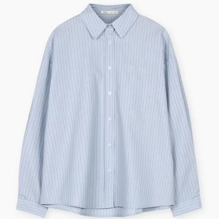 [BUNJANG] Vei Daily Striped Lettering Oversized Shirt / 새상품) 베이델리 스트라이프 레터링 오버핏 셔츠