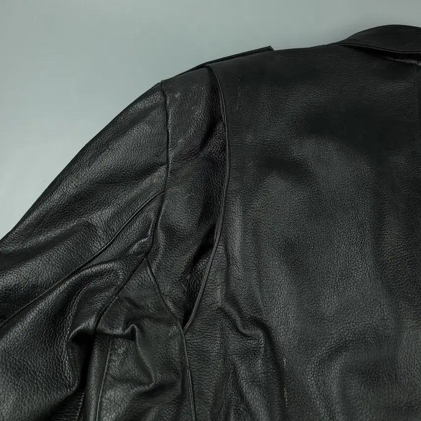 [BUNJANG] Lee Ssangbangwool 00s Aging Black Logo Inner Quilted Shoulder Detail Jacket / LEE 리 쌍방울 00s 에이징 블랙 로고 각인 이너퀼팅 언발란스 어깨견