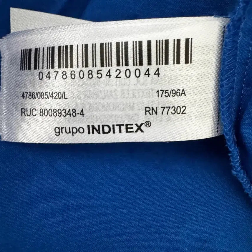 [BUNJANG] ZARA Blue Punching Cotton Shirt Dress L / ZARA 자라 블루 펀칭 자수 셔츠 면 원피스 L