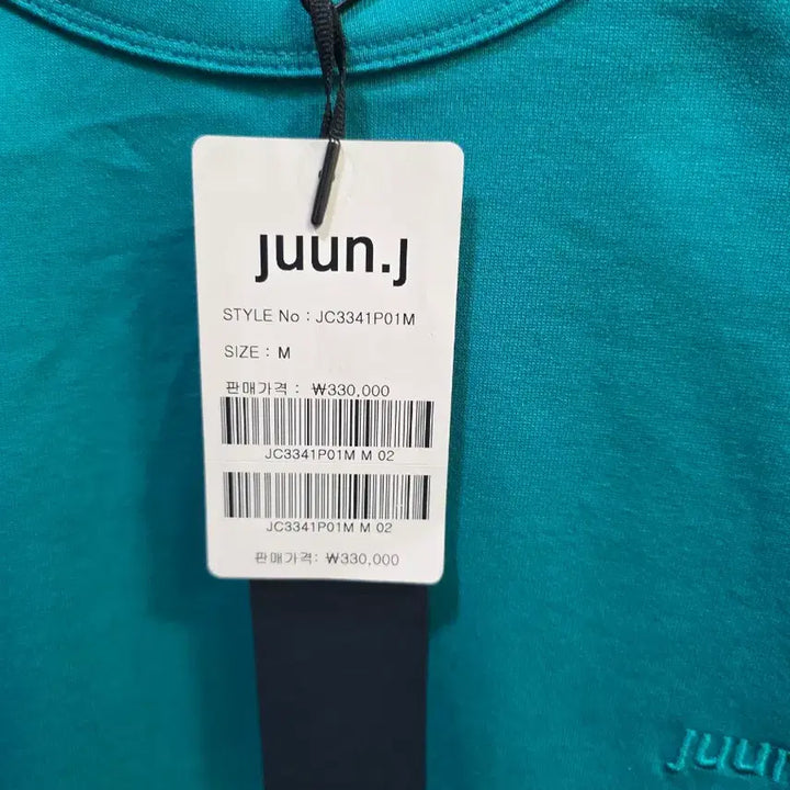 [SOLD OUT] 준지 juun.j 맨투맨 롱슬리브 티셔츠 민트 M 새상품