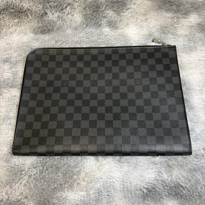 [BUNJANG] Louis Vuitton Damier Pochette Jour Clutch Bag / [리엘중고명품] 루이비통 다미에 포쉐트주르 클러치백