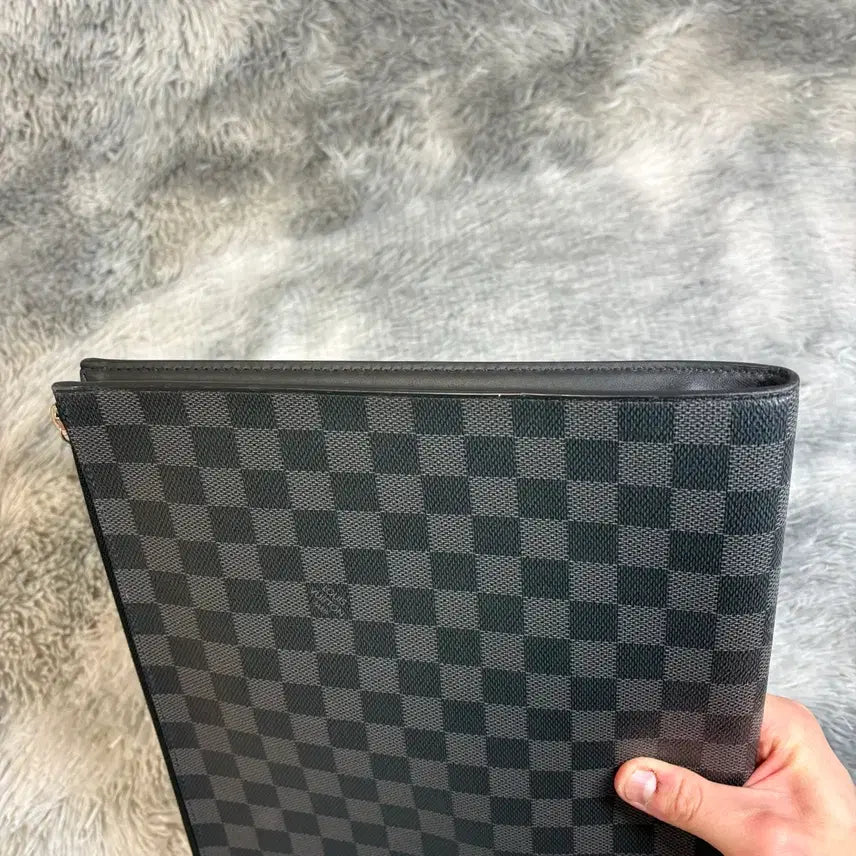 [BUNJANG] Louis Vuitton Damier Pochette Jour Clutch Bag / [리엘중고명품] 루이비통 다미에 포쉐트주르 클러치백