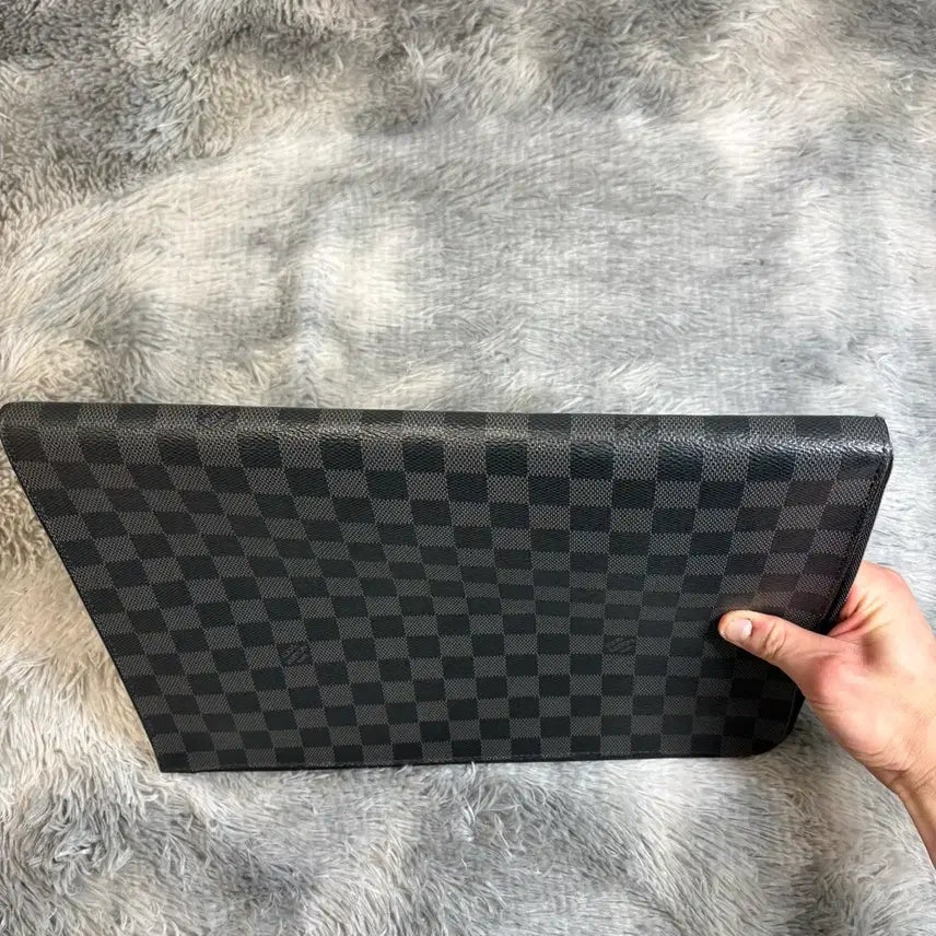 [BUNJANG] Louis Vuitton Damier Pochette Jour Clutch Bag / [리엘중고명품] 루이비통 다미에 포쉐트주르 클러치백