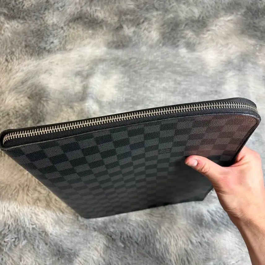 [BUNJANG] Louis Vuitton Damier Pochette Jour Clutch Bag / [리엘중고명품] 루이비통 다미에 포쉐트주르 클러치백