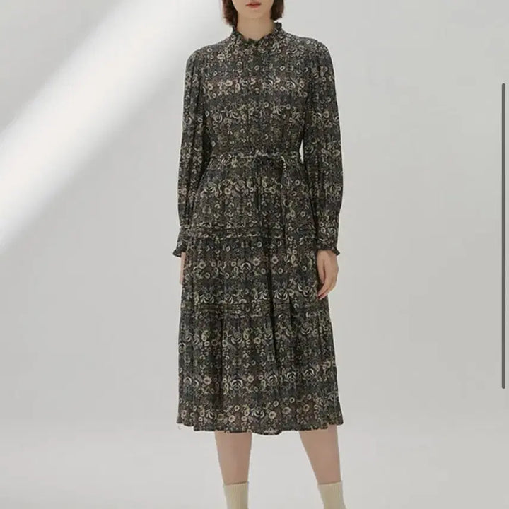 [BUNJANG] Thursday Island Floral Chiffon Long Dress / 써스데이아일랜드 플라워 쉬폰 롱 원피스 S