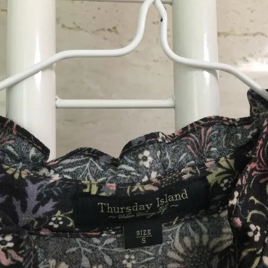 [BUNJANG] Thursday Island Floral Chiffon Long Dress / 써스데이아일랜드 플라워 쉬폰 롱 원피스 S