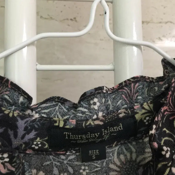 [BUNJANG] Thursday Island Floral Chiffon Long Dress / 써스데이아일랜드 플라워 쉬폰 롱 원피스 S