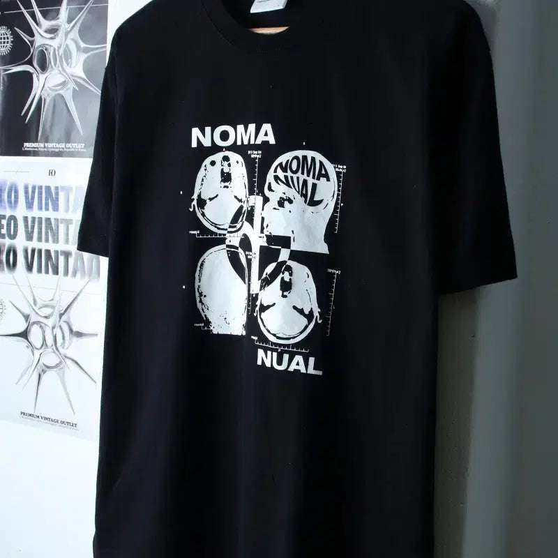 [SOLD OUT] (M-XL) 노매뉴얼 반팔 티셔츠 MRI 블랙 스트릿-18308