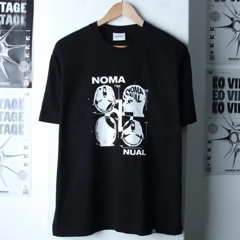 [SOLD OUT] (M-XL) 노매뉴얼 반팔 티셔츠 MRI 블랙 스트릿-18308