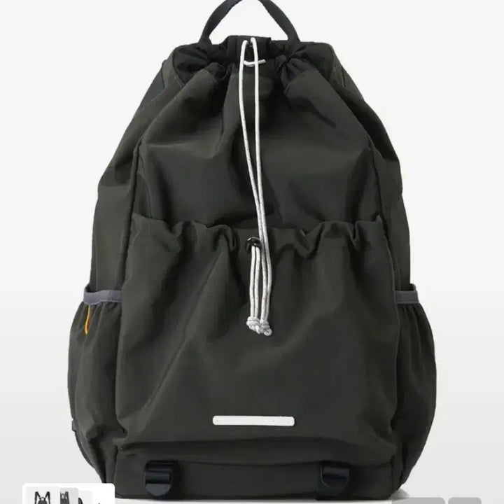 [BUNJANG] Rawrow String Backpack Charcoal / 로우로우 스트링 백팩 차콜