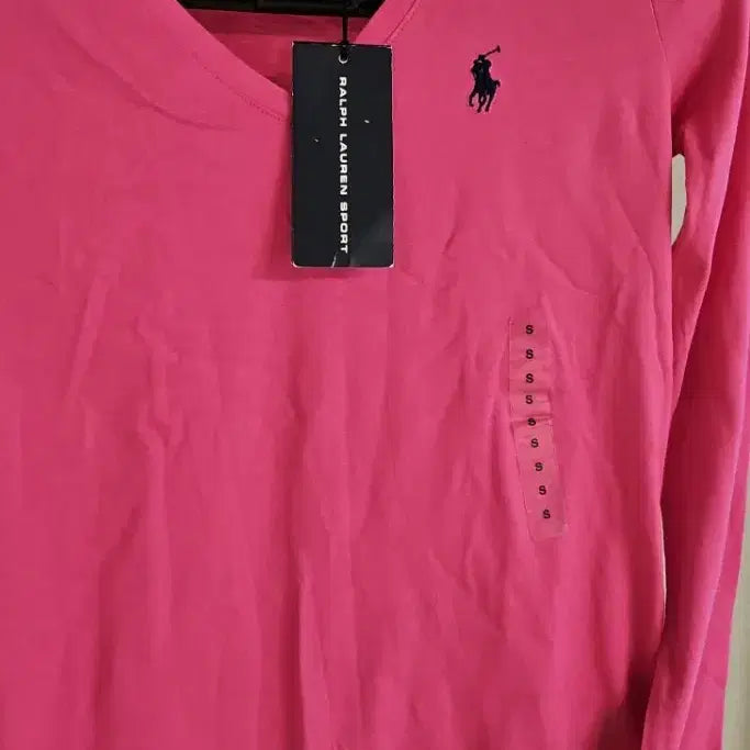 [SOLD OUT] 리퍼.랄프로렌(S)핑크 긴팔 티셔츠 S