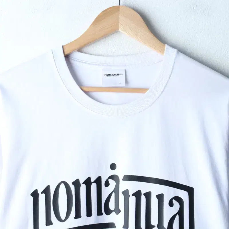 [BUNJANG] NoManual Lettering Big Logo T-shirt / (M-XL) 노매뉴얼 반팔 티셔츠 레터링 빅로고 화이트 스트릿-18309