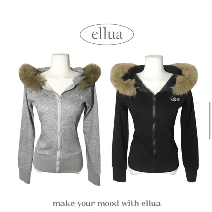 [BUNJANG] Fur Hooded Zip-up Black / 퍼 후드 집업 블랙