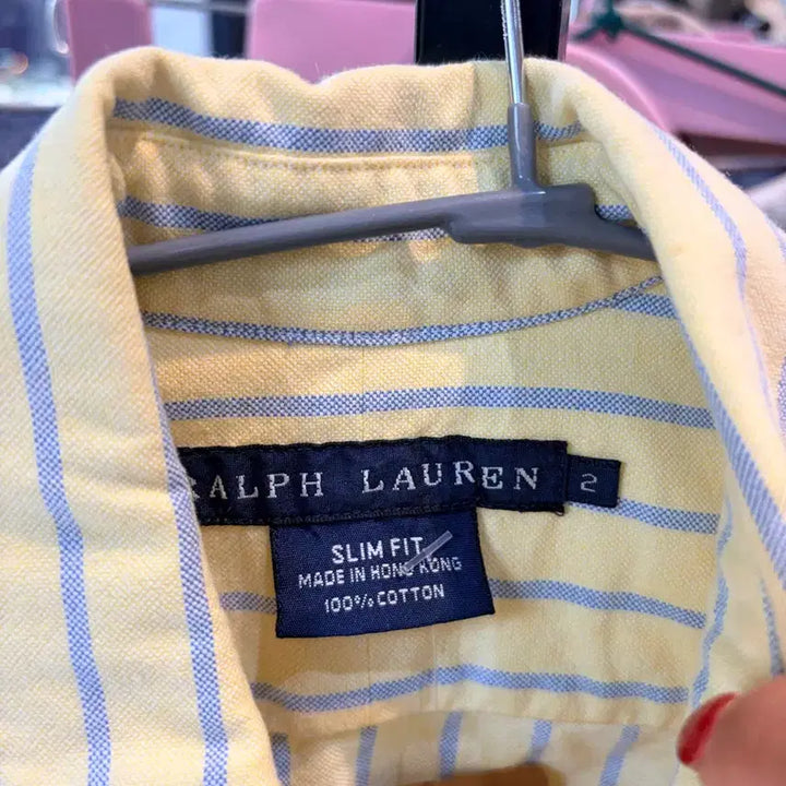 [BUNJANG] Polo Ralph Lauren Yellow Stripe Shirt / 폴로 랄프로렌 옐로우 스트라이프 셔츠