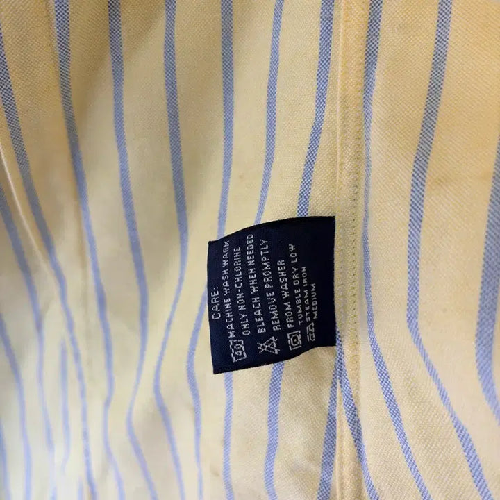 [BUNJANG] Polo Ralph Lauren Yellow Stripe Shirt / 폴로 랄프로렌 옐로우 스트라이프 셔츠