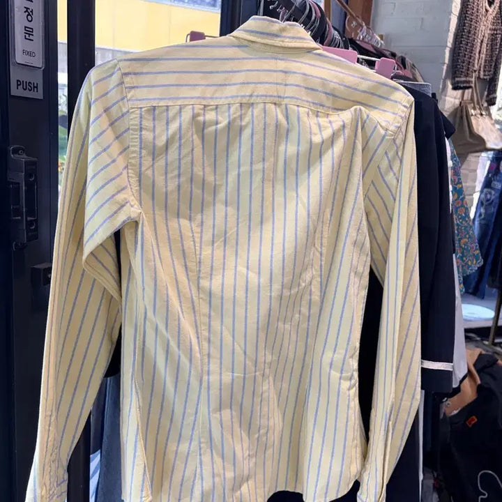[BUNJANG] Polo Ralph Lauren Yellow Stripe Shirt / 폴로 랄프로렌 옐로우 스트라이프 셔츠