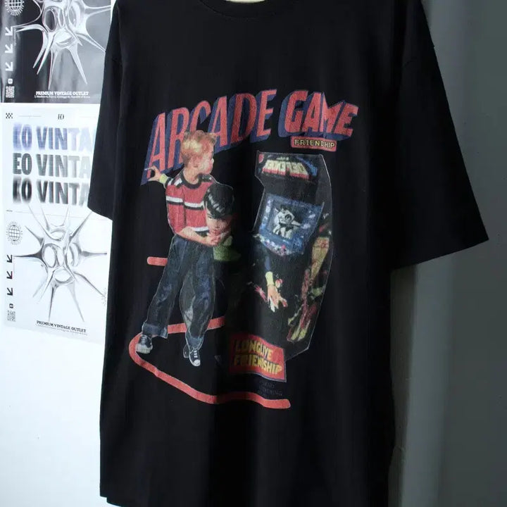 [BUNJANG] Vintage Printed T-shirt (2XL) Black / (2XL) 브랜드빈티지 반팔 티셔츠 빅사이즈 프린팅 블랙-1830A