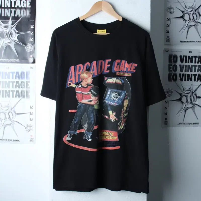 [BUNJANG] Vintage Printed T-shirt (2XL) Black / (2XL) 브랜드빈티지 반팔 티셔츠 빅사이즈 프린팅 블랙-1830A