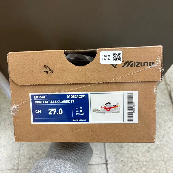 [BUNJANG] Mizuno Morelia Sala Classic TF Soccer Cleats / 풋살화270 미즈노 모렐리아 살라 클래식 TF 화이트 래디언트 레드