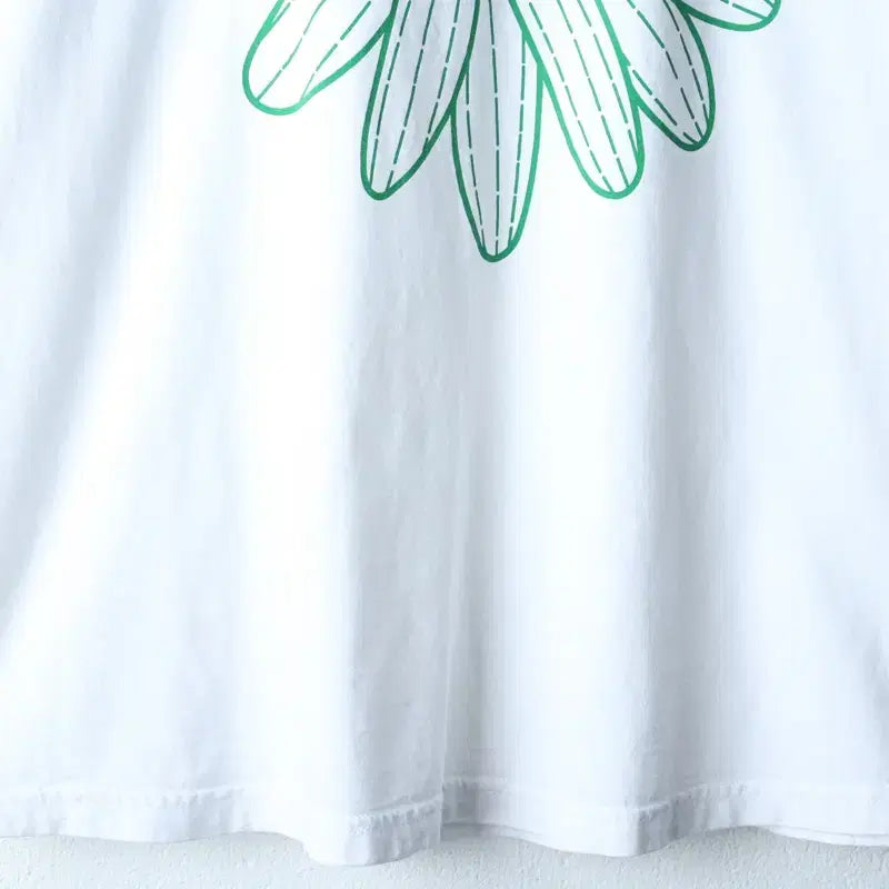 [BUNJANG] Mardi Mercredi Big Logo Flower T-shirt / W(F) 마르디메르크디 반팔 티셔츠 빅로고 플라워 화이트-1830B