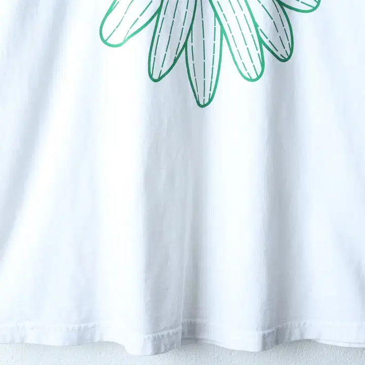 [BUNJANG] Mardi Mercredi Big Logo Flower T-shirt / W(F) 마르디메르크디 반팔 티셔츠 빅로고 플라워 화이트-1830B