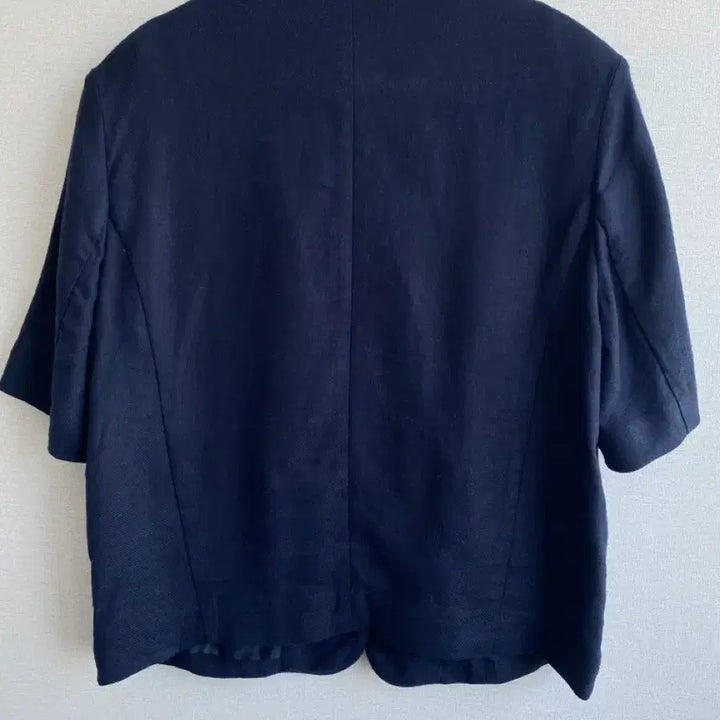 [BUNJANG] The Edge Navy Linen Short Sleeve Jacket / 더엣지 네이비 린넨 반팔 자켓 55