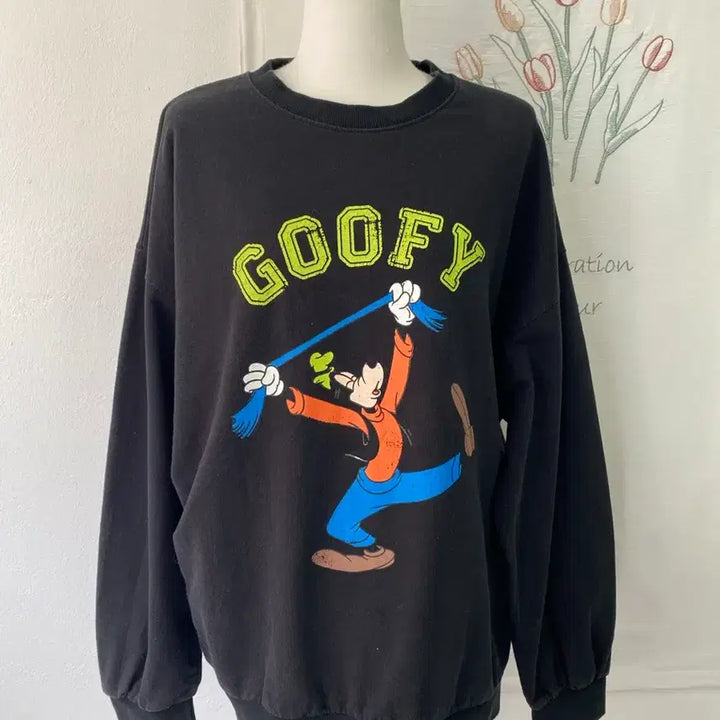 [BUNJANG] Disney Goofy Vintage Loose Fit Sweatshirt / 디즈니 빈티지 구피 루즈핏 맨투맨티free 122