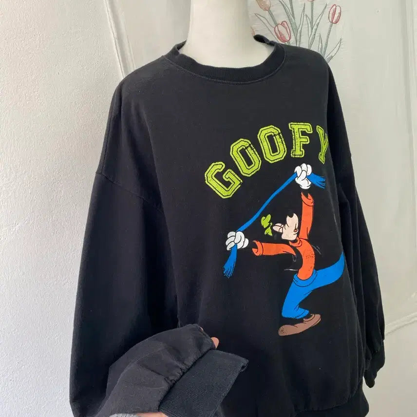 [BUNJANG] Disney Goofy Vintage Loose Fit Sweatshirt / 디즈니 빈티지 구피 루즈핏 맨투맨티free 122