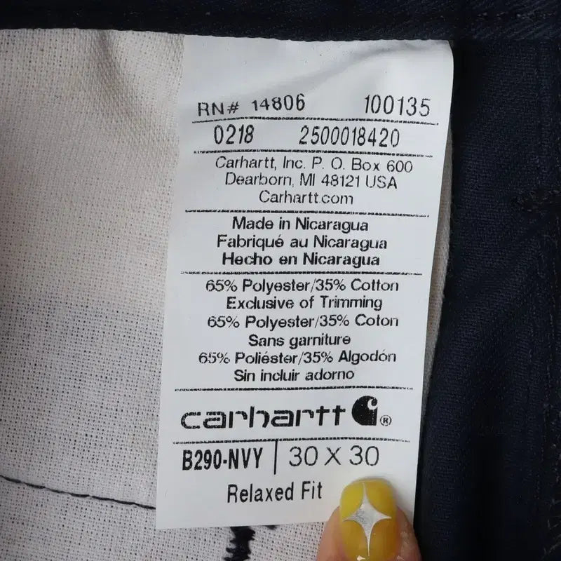 [BUNJANG] Carhartt B290 Relaxed Fit Cotton Work Pants / 칼하트 네이비 B290 릴렉스드핏 코튼 워크 팬츠
