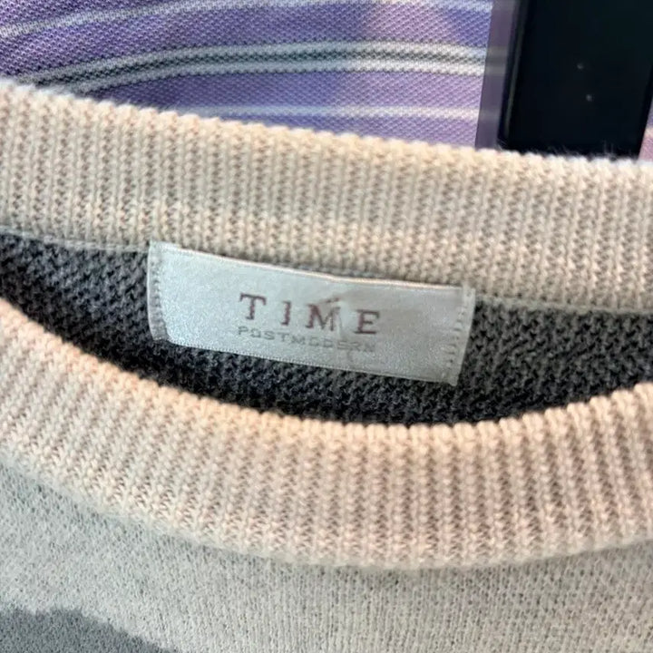 [BUNJANG] TIME Block Knit Sweater / TIME 타임 블록 니트