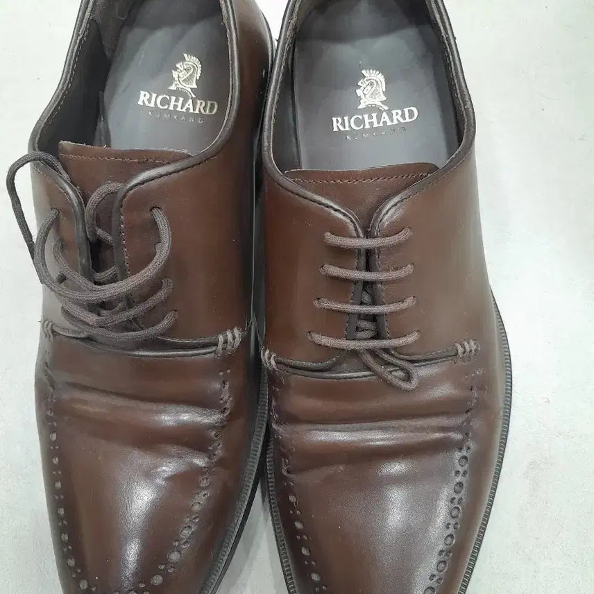 [BUNJANG] Richard KMG Brown Leather Shoes / 리처드 금강 브라운 남성 구두250