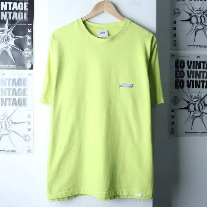 [BUNJANG] No.Manual Small Logo T-Shirt (L-XL) - Light Green / (L-XL) 노매뉴얼 반팔 티셔츠 스몰로고 연그린 올드스쿨-1830E