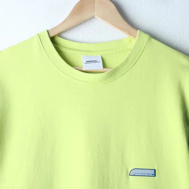 [BUNJANG] No.Manual Small Logo T-Shirt (L-XL) - Light Green / (L-XL) 노매뉴얼 반팔 티셔츠 스몰로고 연그린 올드스쿨-1830E