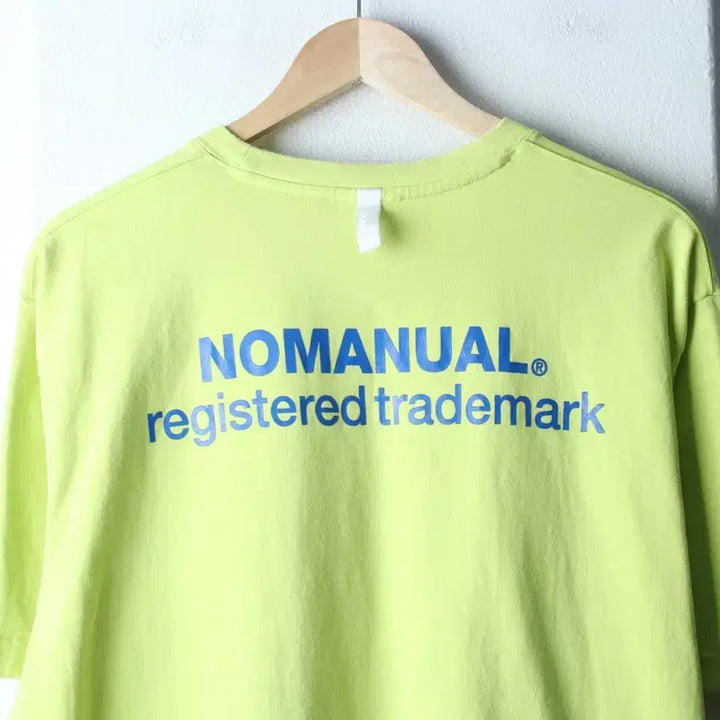 [BUNJANG] No.Manual Small Logo T-Shirt (L-XL) - Light Green / (L-XL) 노매뉴얼 반팔 티셔츠 스몰로고 연그린 올드스쿨-1830E