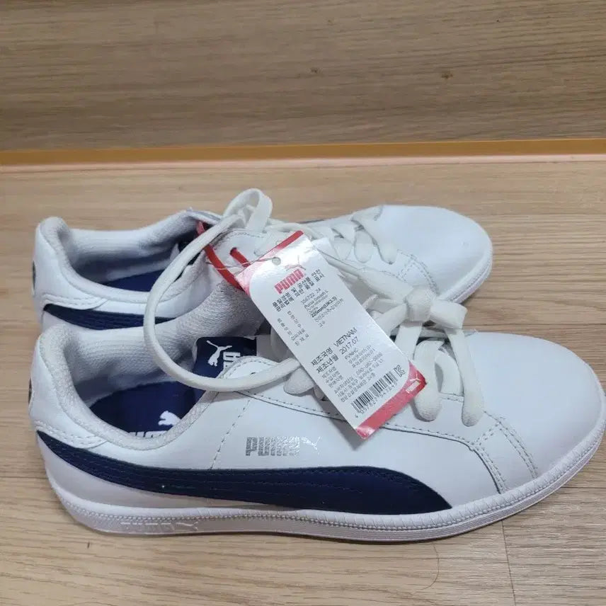 [BUNJANG] Puma Smash L White/Navy Sneakers / 푸마 스매쉬 L 흰/남 225mm 새상품