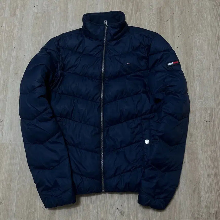 [BUNJANG] Tommy Hilfiger Duck Down Flag Stand Neck Padded Jumper (Navy) - Size S / 타미힐피거 진스 덕다운 플래그 스탠드넥 패딩 점퍼 [네이비] S/90
