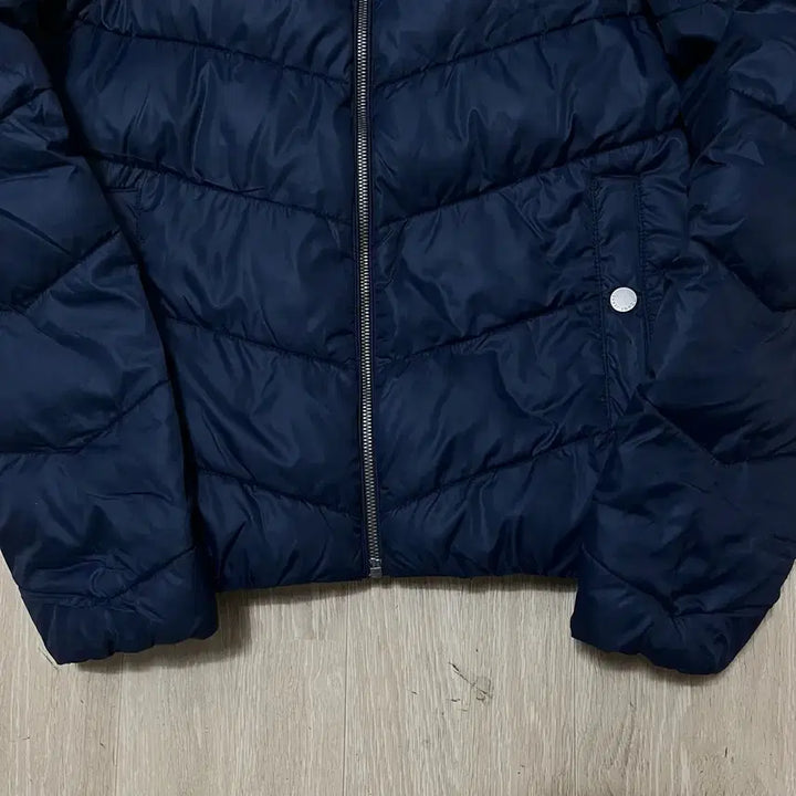 [BUNJANG] Tommy Hilfiger Duck Down Flag Stand Neck Padded Jumper (Navy) - Size S / 타미힐피거 진스 덕다운 플래그 스탠드넥 패딩 점퍼 [네이비] S/90