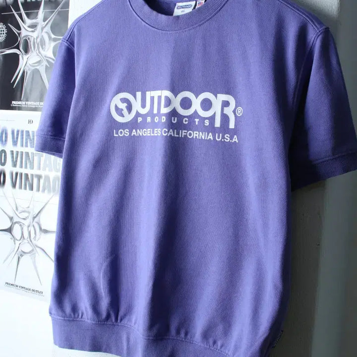 [BUNJANG] Outdoor Short Sleeve T-shirt (W(XS)) / W(XS) 아웃도어 반팔 티셔츠 연보라 빅로고 스웻 헤비-18310